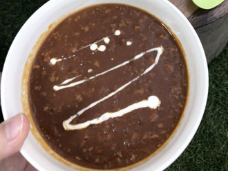 トマトベースのキーマカレー