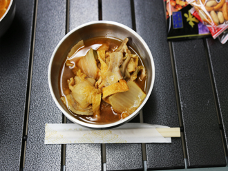 美味しい鍋をご馳走になりました！